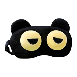 Plush Memory Foam Light - Blocking Eye Mask - Adorable Design for Relaxation and Comfort (Bear half eye)