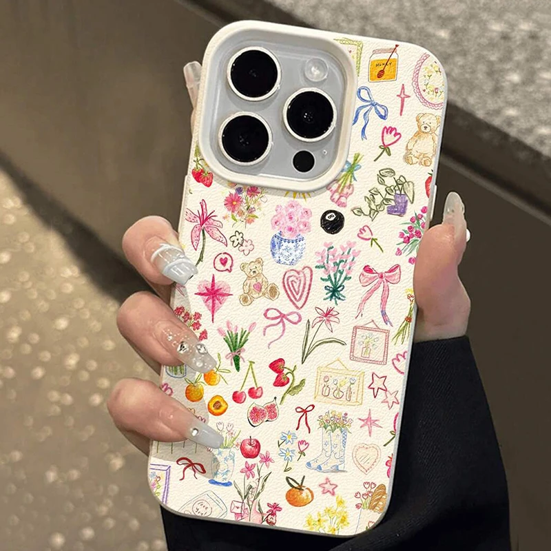 Watercolor Floral Pattern Soft Phone Case Cover
