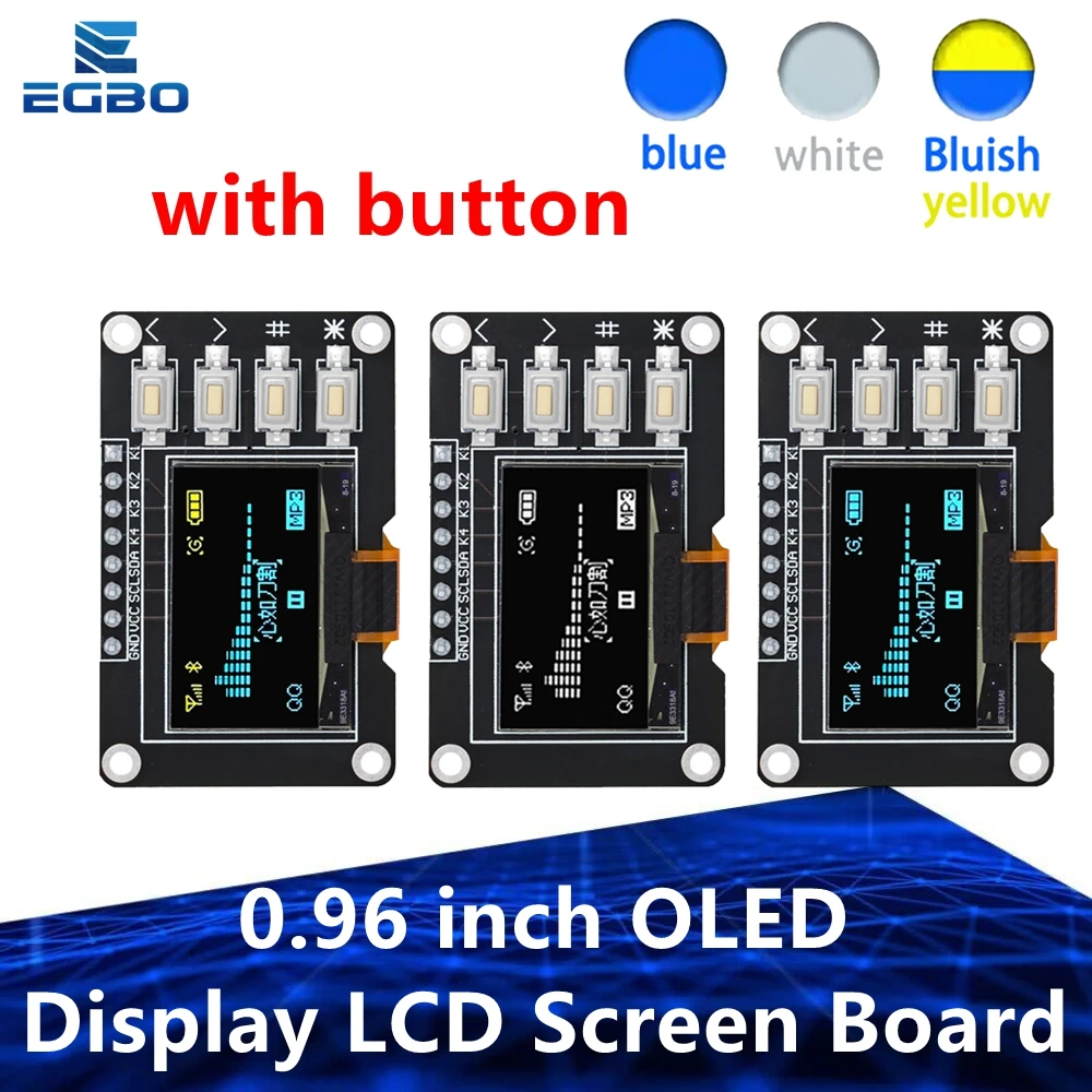 Placa-de-tela-LCD-OLED-para-Arduino-Display-com-chave-4x4-I2C-SSD1315 ...
