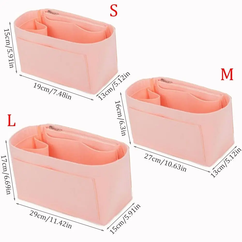 For Longchamp Durable Felt Handbag Insert Bag Storage Organization Internal Bag Portable Bag Support Bag Organiser