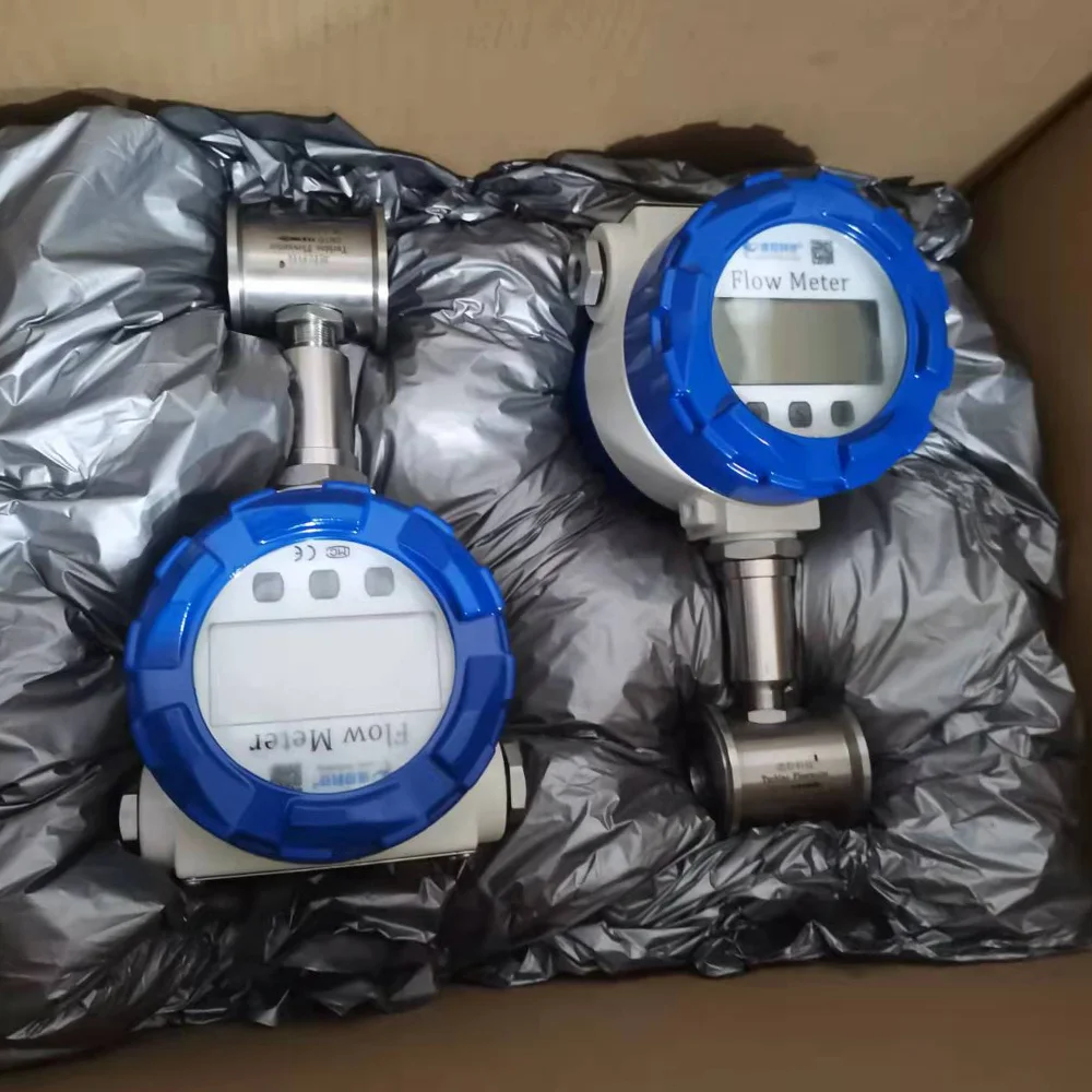 Digital Water Flow Meter For Liquid Milk Gasoline Pulse 4-20mA RS485 Output Alarm Function