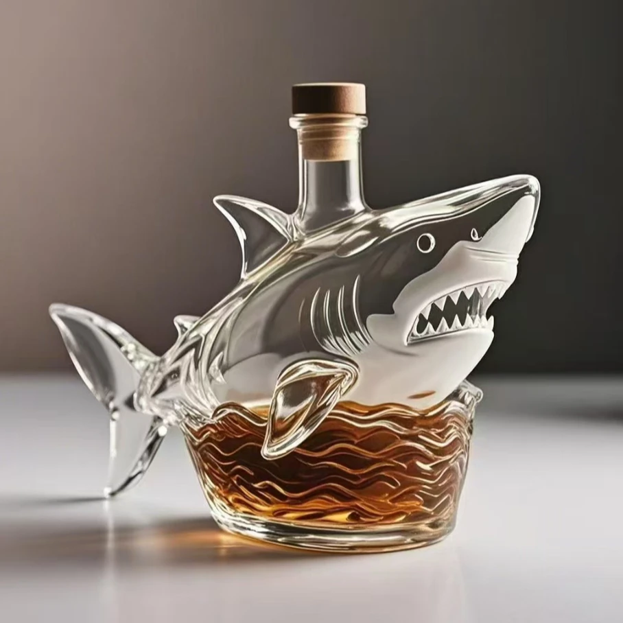 Home decor bottles, whiskey bottles, jug sea turtles, dogs, glass decorations, suitable for use in bars, offices, and homes.