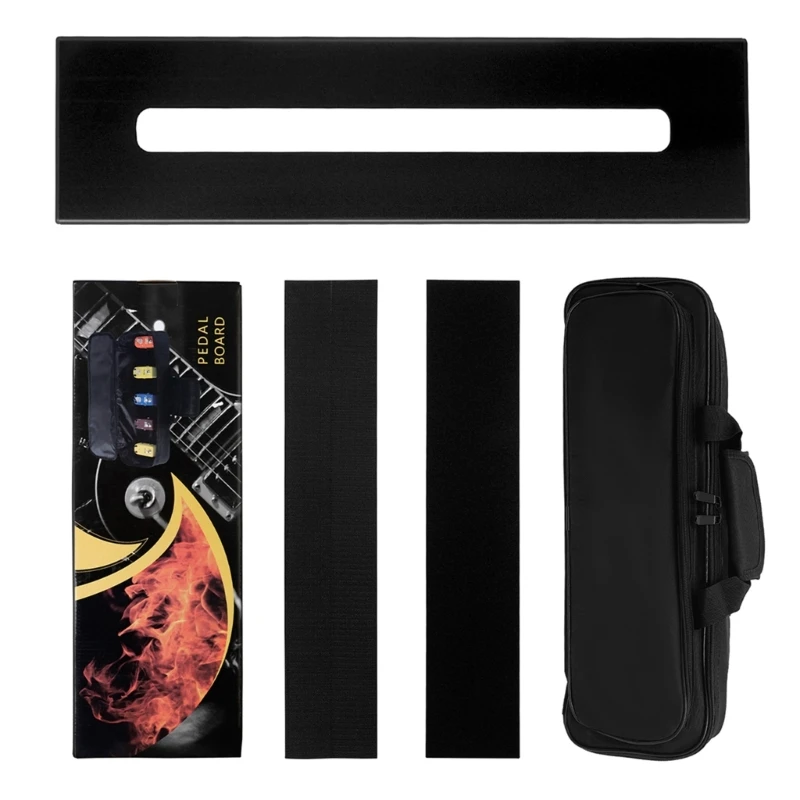 

Педальная доска для гитары, педалборд 18,14x4,96 дюйма, Прямая поставка педали питания из алюминиевого сплава