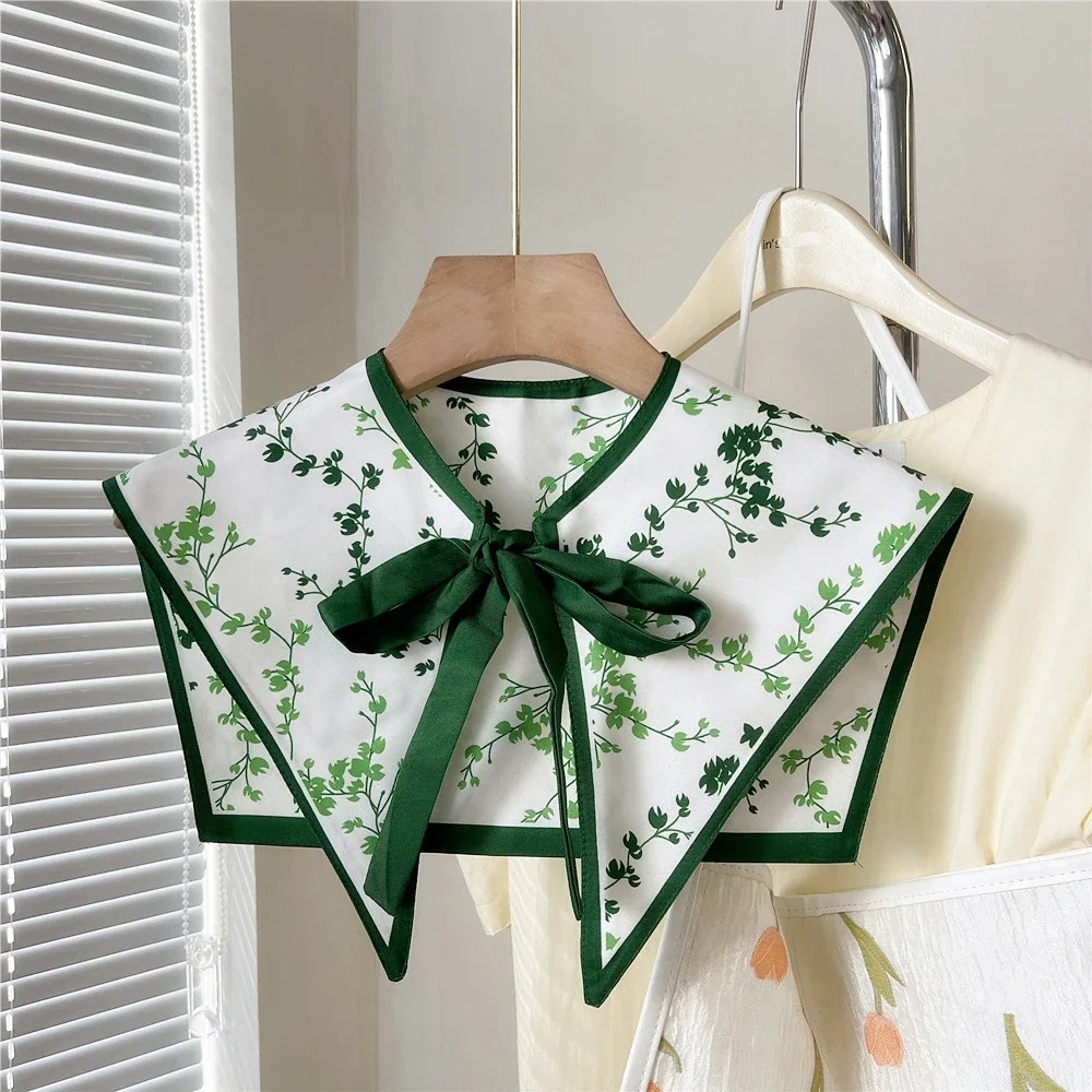 Floral Shawl Detachable Collar Women False Collar Shoulder Wrap Scarf Clothing Accessories