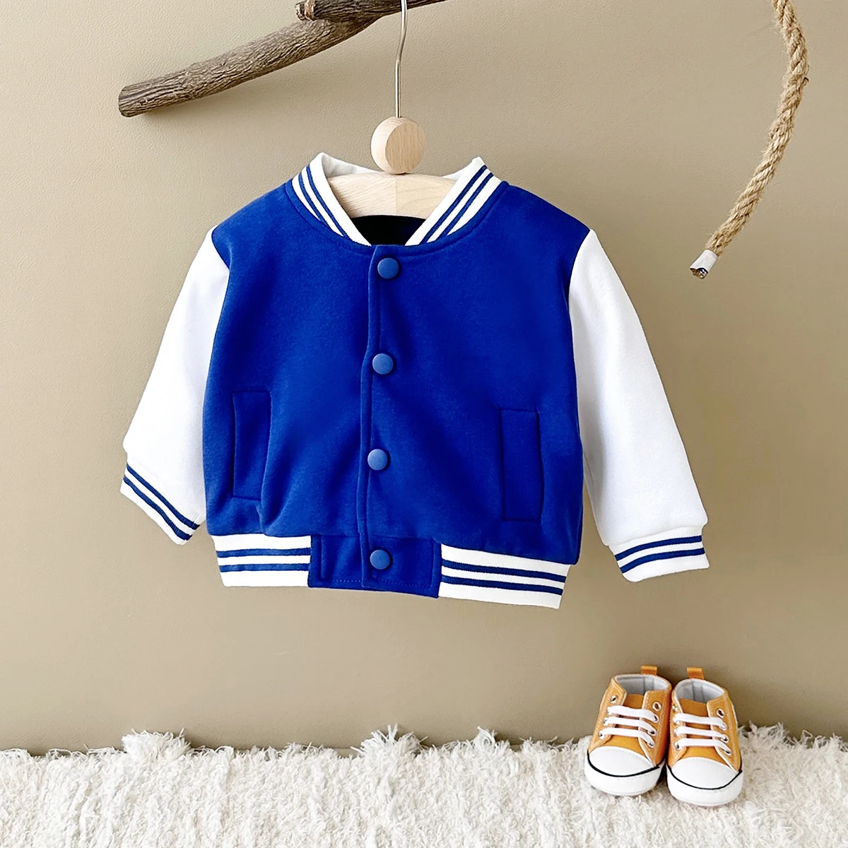 Baby Jacket Fall Thick Newborn Baby Winter Boys Girls Jacket Baseball Grid Cloth Clothing Cotton Stylish Sport Coat