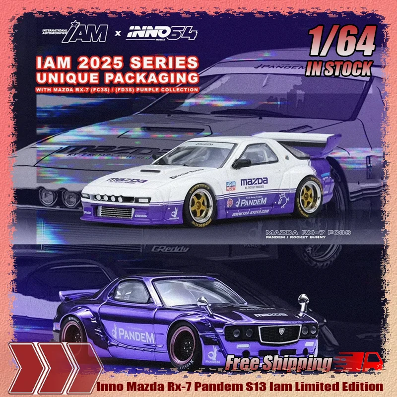 New In Stock Poprace Inno 1:64 Mazda Rx-7 Pandem S13 Iam Limited