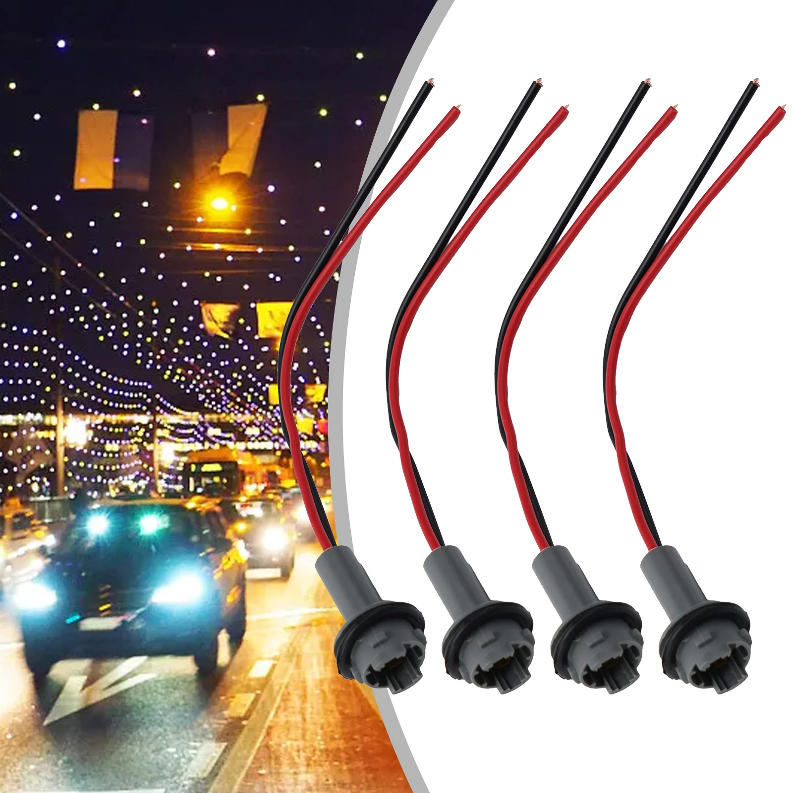 

4pcs T15 Car Wedge Light Bulb Socket Connector Holder For Vehicle Clearance Instrument Turn Signal Light Socket Accessories