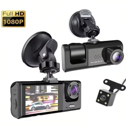 Enhanced Dash Cam with IR Night Vision, Loop Recording, 1080P, and 2 IPS Display (Y30A - no card)
