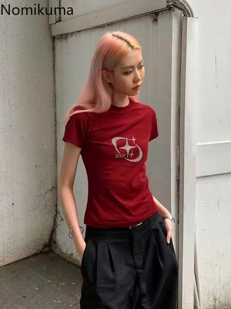 xisz studio 百合 Tシャツ中華Y2K黒赤トップス ストリートモード系 HARAJUKU Cat and Flower SS T-shirt(M Black): YOHJI YAMAMOTO