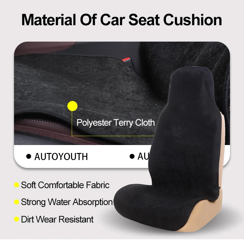 AUTOYOUTH Sport-Handtuch-Sitzkissen, Strandmatte, universell passend für 453 Smart, für Vaz 2115, für Jeep Grand Cherokee 2004, für TT Mk2. – Detail 2