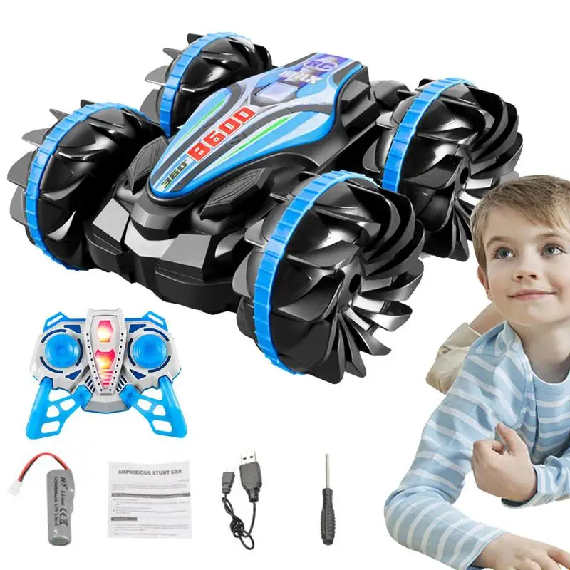 

Радиоуправляемый электрический автомобиль, вращающийся на 360 градусов, внедорожный Радиоуправляемый автомобиль, водонепроницаемый двухсторонний Электрический Водонепроницаемый Радиоуправляемый грузовик для взрослых с низким зарядом батареи