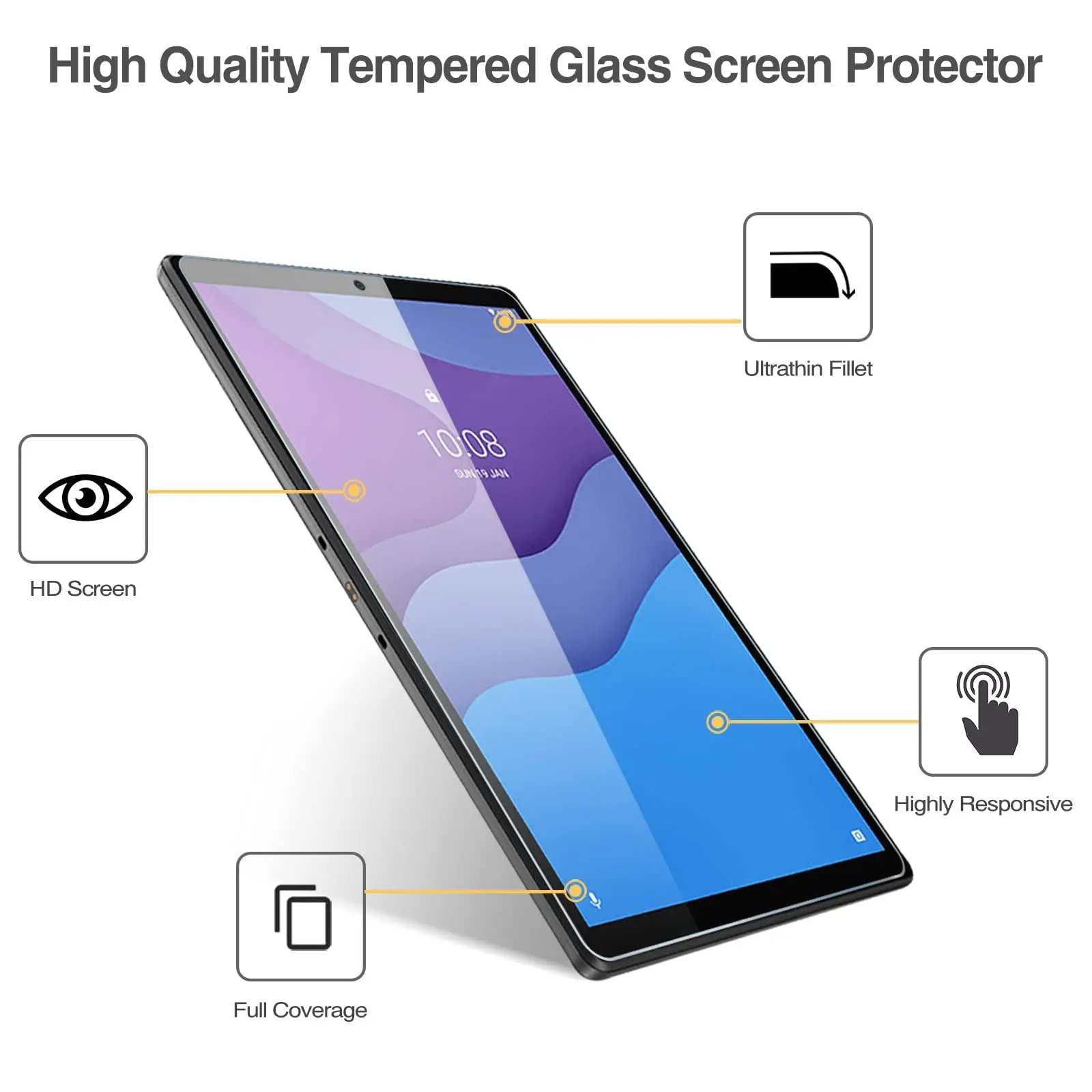 (3 Pack) Tempered Glass For Lenovo Tab M10 HD (2nd Gen) 10.1 2020 TB-X306X TB-X306F TB-X306L Tablet Screen Protector Film