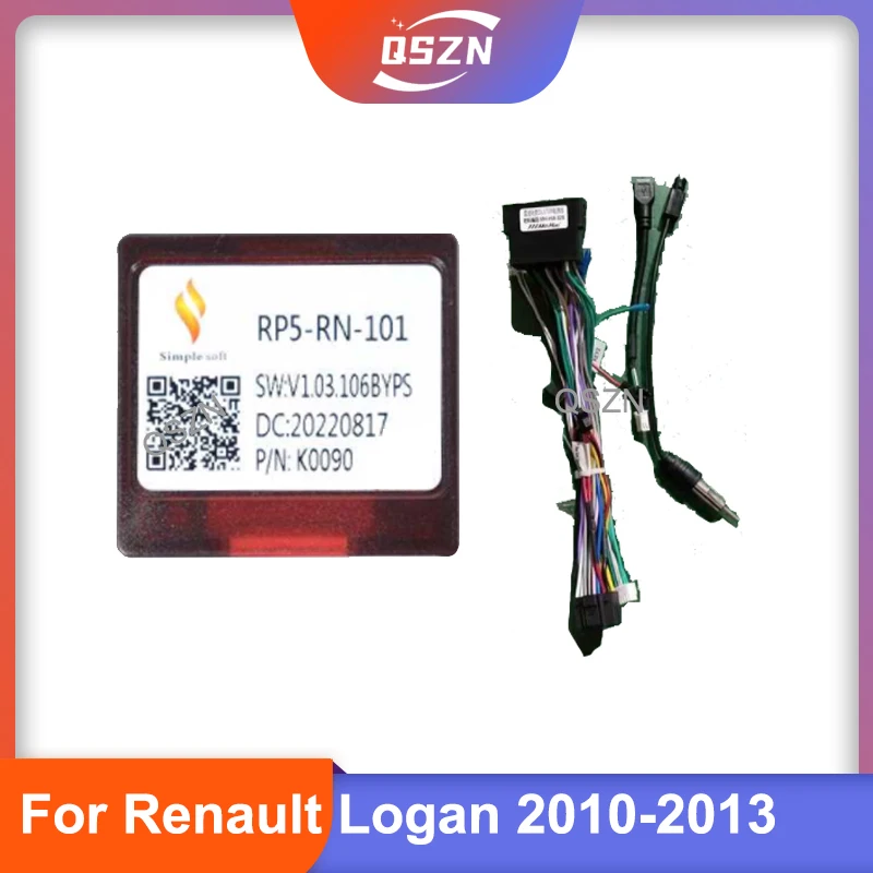 Car Adapter Wiring Harness Cable 16 Pin Canbus Box Adapter For Renault Logan 2010 2011 2012 2013 Android Car Radio Decoder