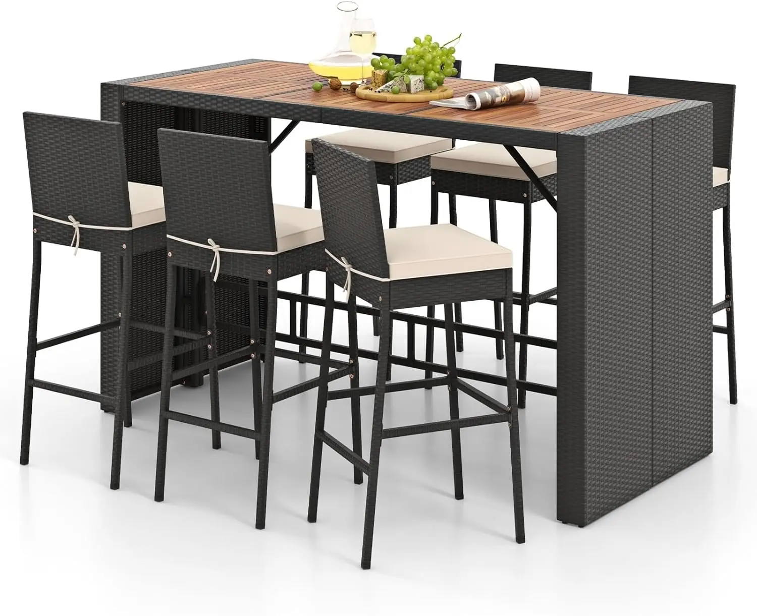Customizable 7-Piece Outdoor Bar Set 1