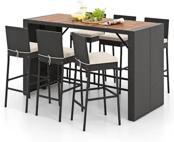 Customizable 7-Piece Outdoor Bar Set 1