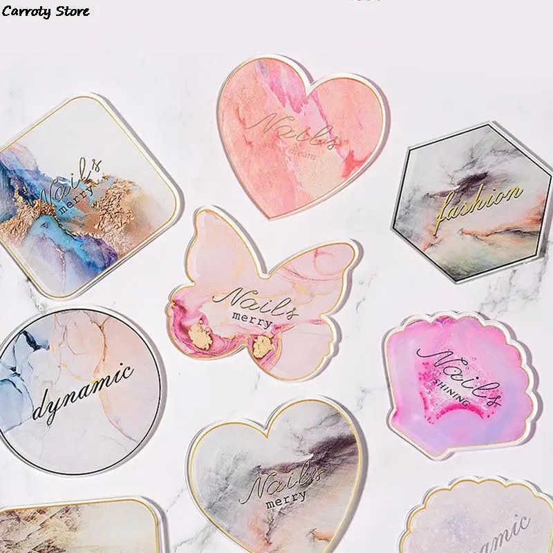 1 Pc Resin Stone Nail Art Acrylic Palette Display Board Nail Painting Color Mixing Palette Display Shelf Nails Art Tools