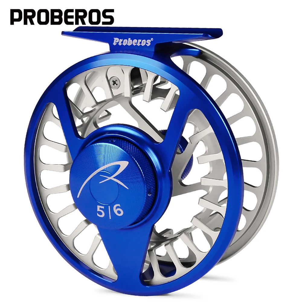 PROBEROS Fly Fishing Wheel 5/6 WT Fly Fishing Reel CNC Machine Cut Large Arbor Die Casting