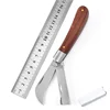 Professional Folding Grafting Knife Plant Grafting Pruning Tools Garden Fruit Tree Cutter Stainless Steel Wooden Handle Knife 4
