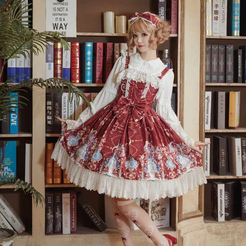 The Guardian Angel ~ Sweet Printed Lolita JSK Dress Midi Party Dress