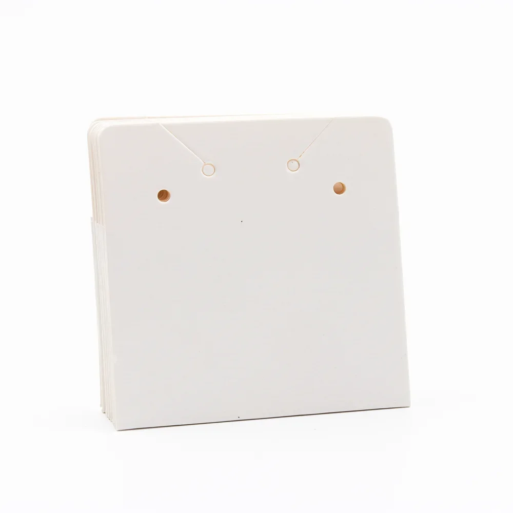50pcs White Kraft Black Necklace Earring Set Pocket Paper Jewelry Cards For Display Hold Accessories Wholesale