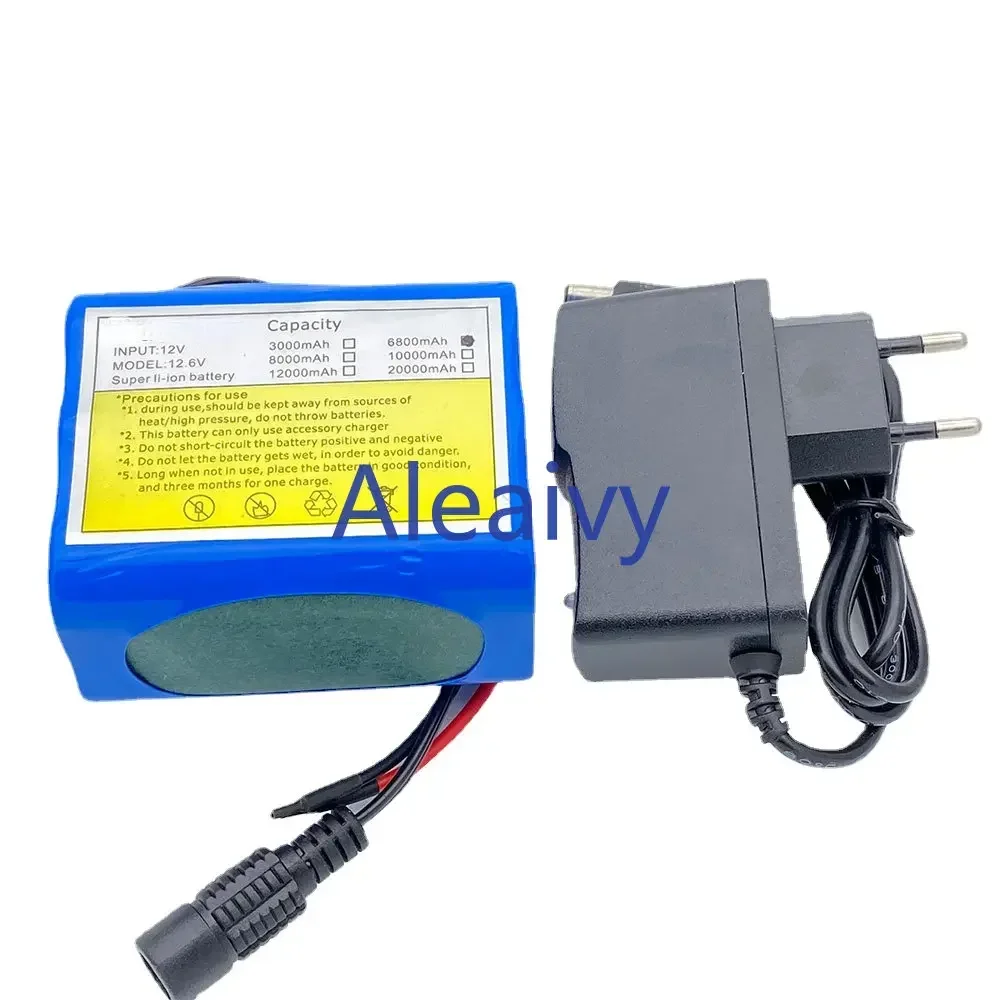 100% Original 12V 6800mah Battery 18650 Li-ion Rechargeable Batteries with BMS Lithium Battery Packs Protection Board + Charger