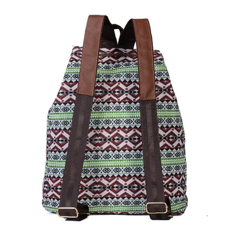 2025 New Fashion Design Women Cloth Bags Vintage Backpack Ethnic Knitted Backpacks Suitable Outdoor Travel Ladies Backpack