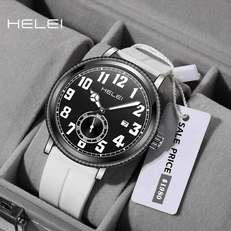 HELEI2024 new casual and comfortable hot models KHAKI FIELD wild series multi-function quartz men's quartz watches men's watches classic khaki field series pilot watches for men 200m waterproof polish bezel japan nh35 movt beige snake hand automatic watch