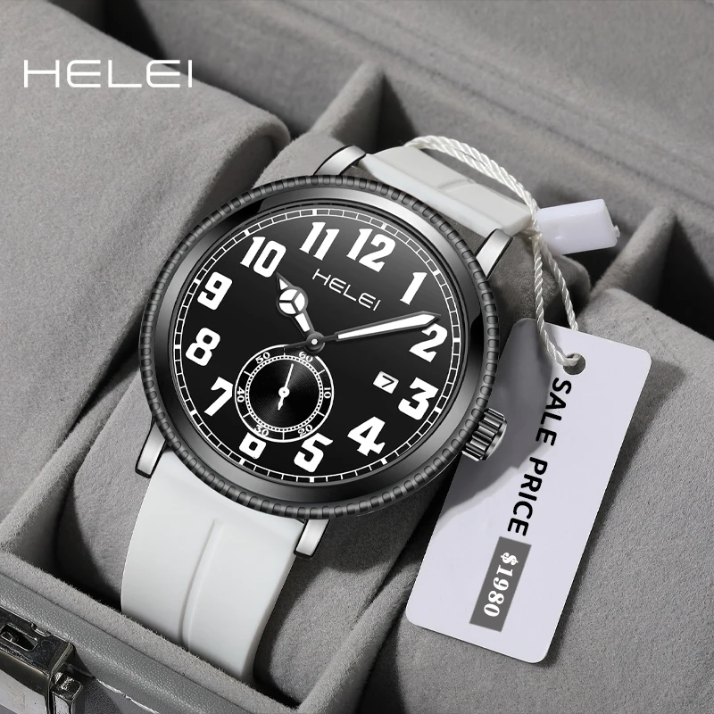 

HELEI2024 new casual and comfortable hot models KHAKI FIELD wild series multi-function quartz men's quartz watches men's watches