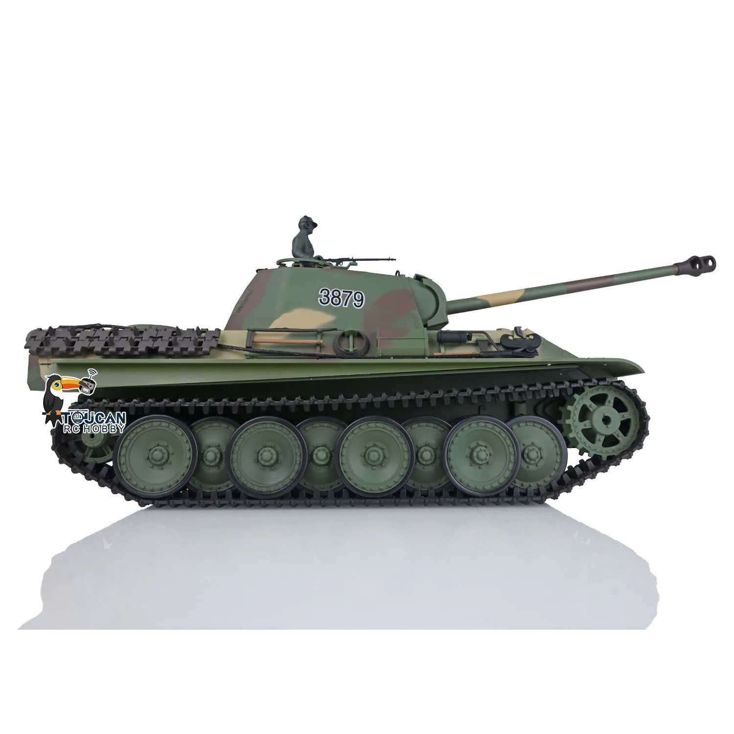 2.4G Heng Long 1/16 스케일 RC 탱크 7.0 플라스틱 3879 독일 팬더 G RTR 모델 선물용TH17485-SMT4