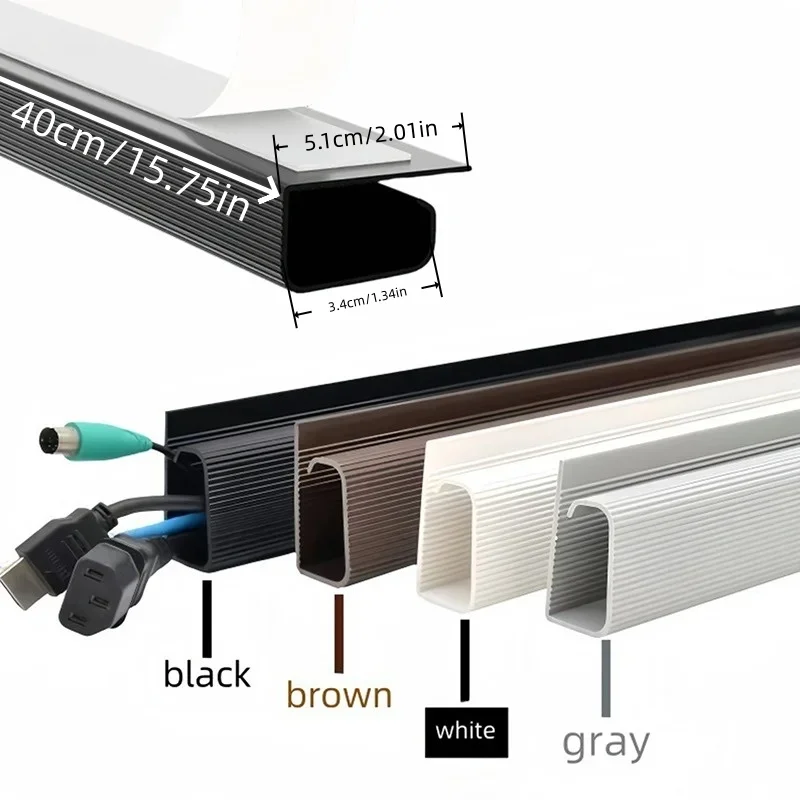 Sleek No-Drill Cable Management Tray – Home Office Wire Organizer & Concealer