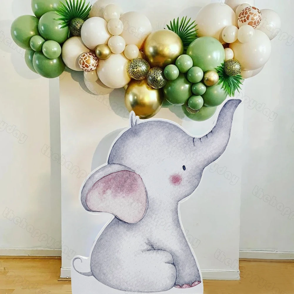 

36/18'' Jungle Decorations Animal KT Board Party Elephant Safari Birthday Balloons Baby Shower Wild One 1st Birthday Party Decor