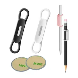 Magnetic Silicone Pen Holder and Organizer (Black White 2pcs)