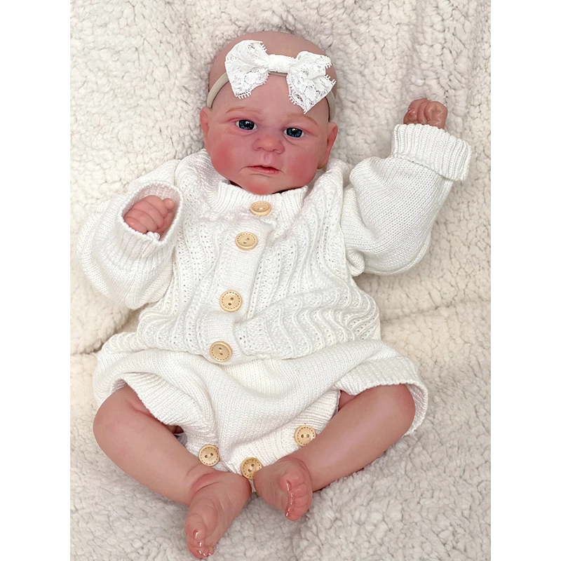 TERABITHIA 19-Inch Finished Reborn Doll Kit - Pre-Painted Lifelike Newborn Doll With Extra Body