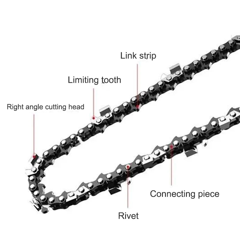 Chainsaw Chain 4/6/8 Inch Chainsaw Chain Electric Saw Drive Link Chains Replacement Garden Cutting Hand Tool Accessory