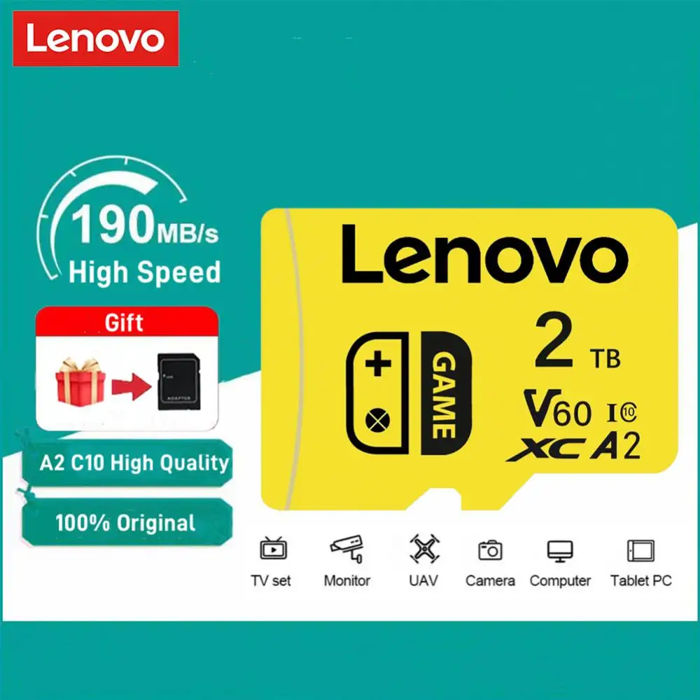 Scheda Di Memoria Lenovo 2Tb Scheda Mini Sd Da 1Tb 512Gb 256Gb Classe 10 Scheda Flash Sd/Tf Cartao De Memoria 128Gb Per Telefono Nintendo 64 Ps5