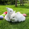Simulation Rabbit Toy Squatting Model Home Decoration Rabbit Model Easter Rabbits Simulation Plush Toys Action Figures Kids Gift 2