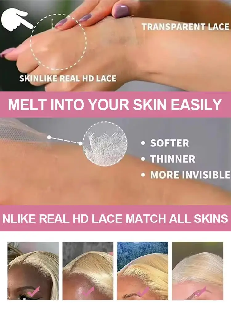 13x6/13x4 Body Wave Transparent HD 36 46 Inch 613 Honey Blonde Lace Frontal Wig 220 Density Brazilian Human Hair Lace Front Wig