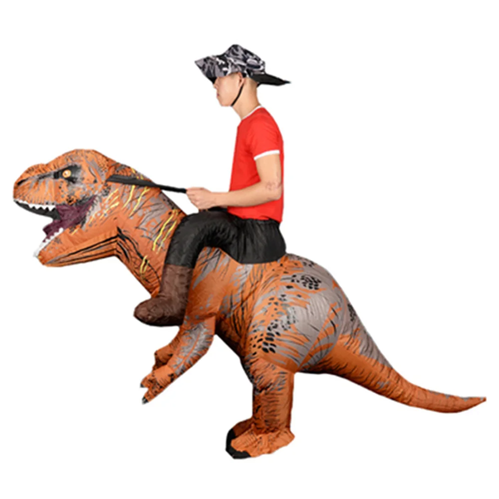 

Dinosaur T Rex inflatable camouflage, interesting mascot, adult cosplay, man, woman, child, dinosaur cartoon
