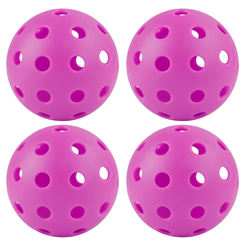 

4 Pcs 40 Holes Outdoor Pickleball Ball Lightweight Training Ball Pickle Ball