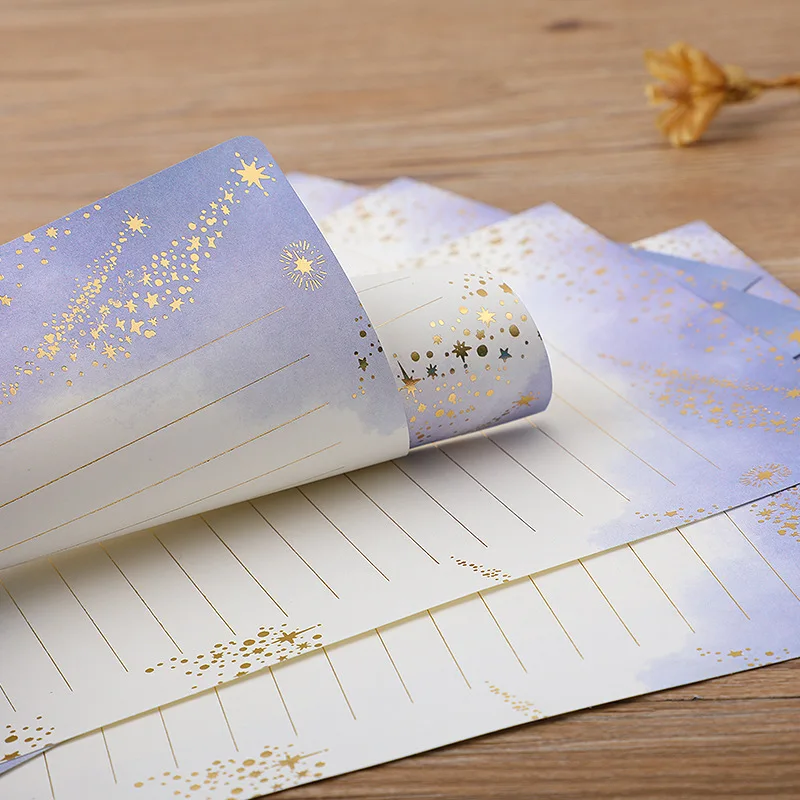 8pcs Vintage Writing Paper for Envelopes European Message Letter Set Office Love Envelope Letter Pads School Kawaii Stationery writing paper set