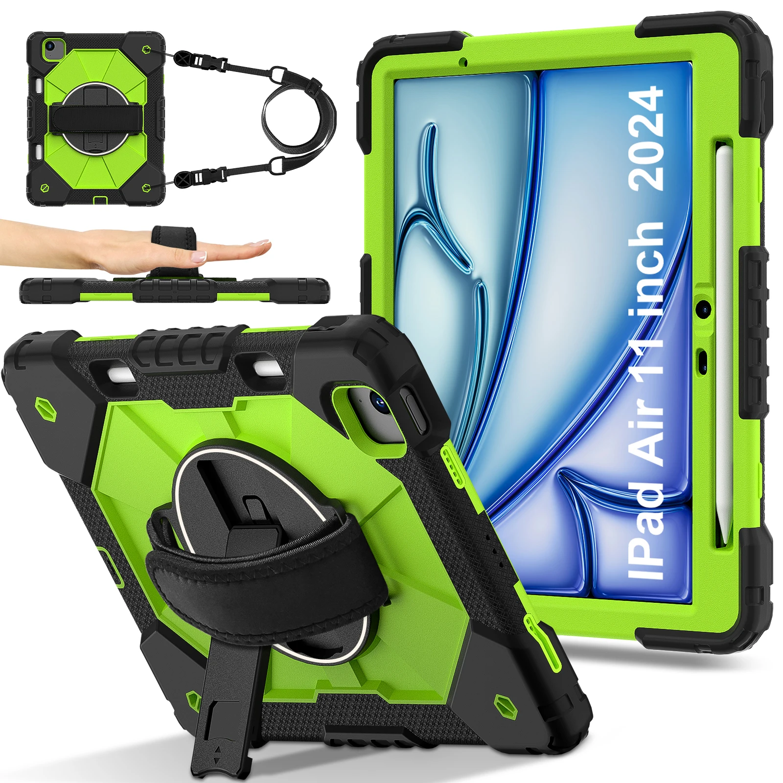 360 Rotatable Hybrid Protective Tablet Case Cover
