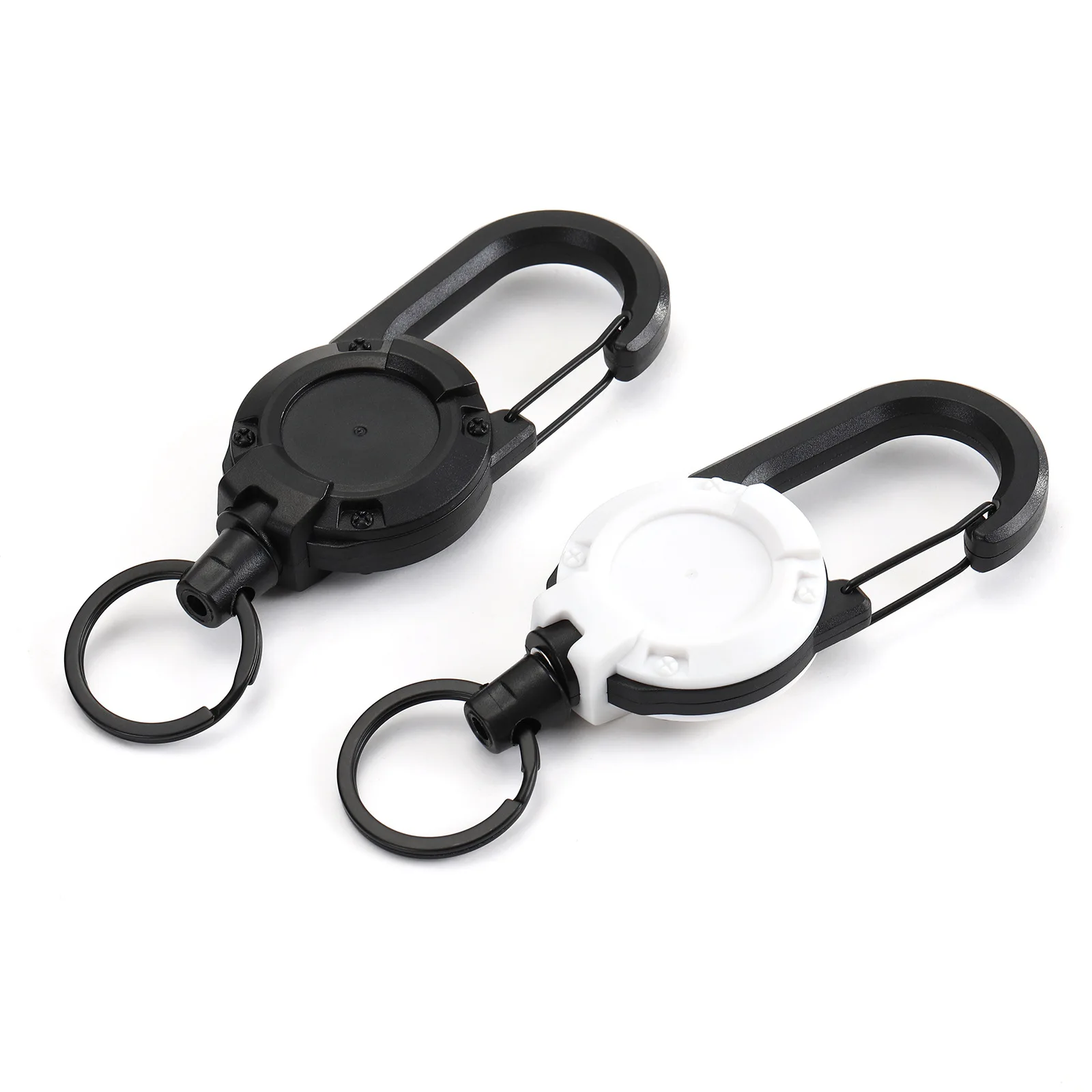 Retractable Keychain Wire Rope Elastic Pull Rope Buckle Anti-lost Extension Cord High Rebound