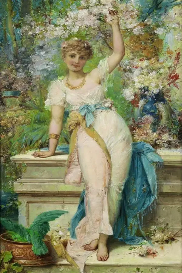 Reproducciones de pinturas de Hans Zatzka, estética renacentista