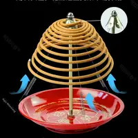Incense Burner Stainless Steel Ash Catcher Coil Red Anti Extinguishing Plate Ring Rack Home Decor for Meditation Aromatherapy - Image 3
