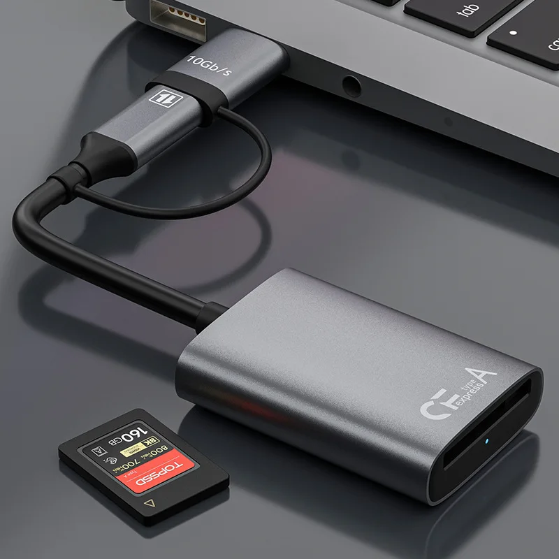 FC&EC CFe 카드 리더기 CFexpress A 카드 리더기 고속 전송 USB Type-C 포트( 카메라용) iPhone 15 MacBook Pro