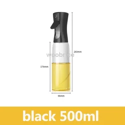 Premium Oil & Vinegar Spray Dispenser for Cooking & Baking (200/300ml) (500ml black)