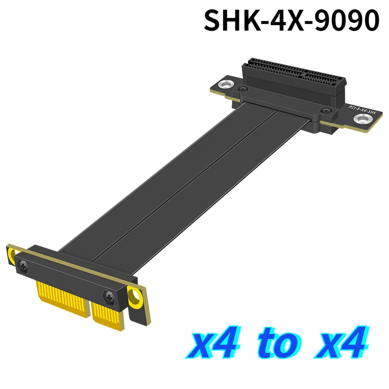 

Новый кабель расширения PCI-E X4 PCIe 3,0x4 к x4 слоту GEN3, Удлинительный кабель PCI Express 4x, карта расширения, ленточный удлинитель для материнской платы графического процессора