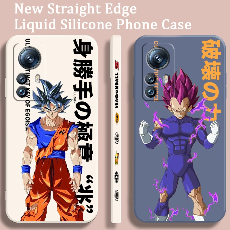 D-Dragon Vegeta Iv Goku Liquid Left Rope Per Xiaomi Mi 13 12T 12 11T 11I 11 A3 10T 10 Cc9E 9 Pro Lite Ultra 5G Tpu Phone Case
