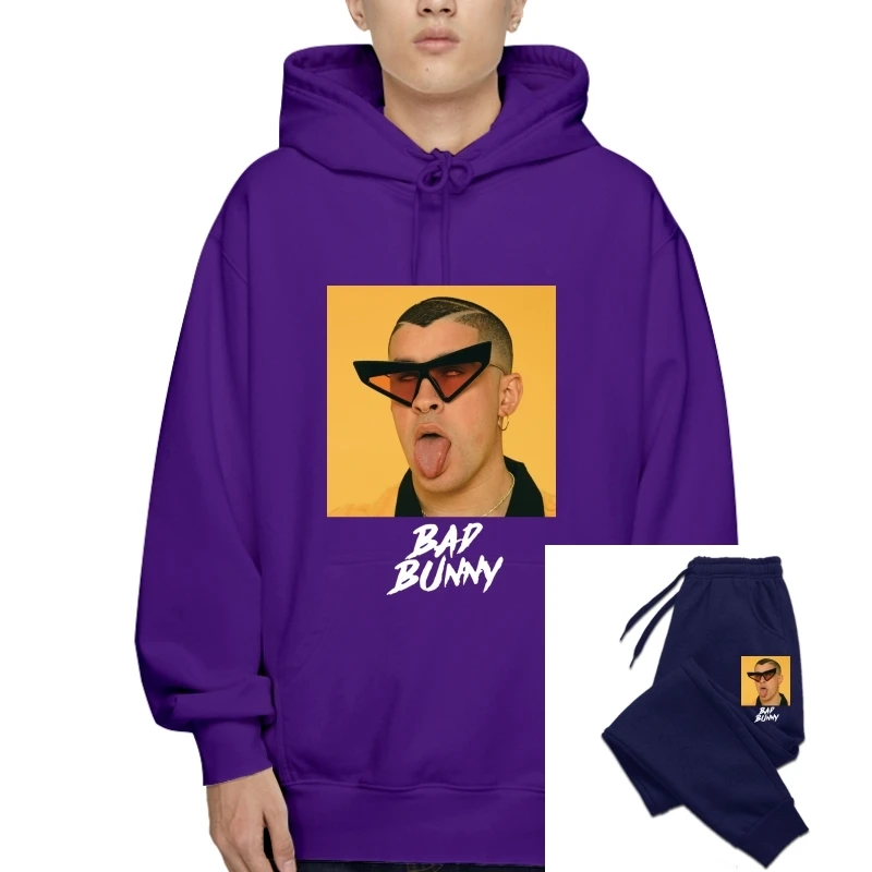 

Bad Bunny Tongue T-Sweatshirt Hoodies - Bad Bunny X100Pre Tour T-Sweatshirt Hoodies Confortable Outerwear