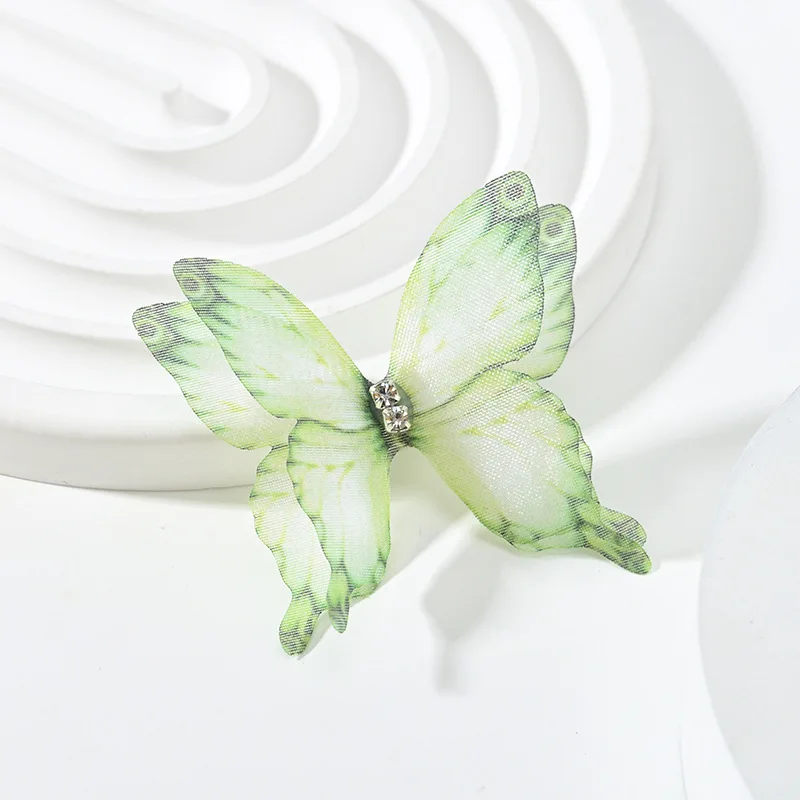 5cm 20pcs 3D Butterfly Appliqué Mesh Patch for DIY Crafts and Decorations